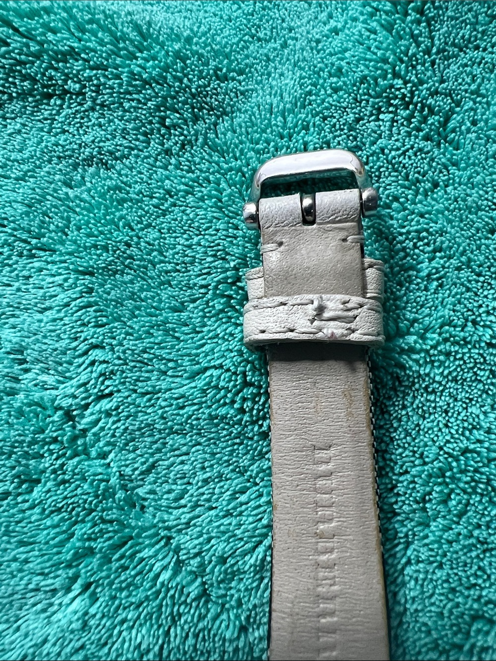 Burberry Silver Case Watch with White Dial and Black-White Check Strap - Picture 5 of 6